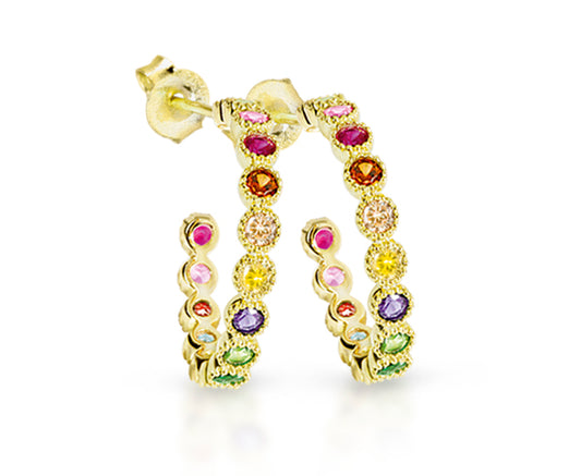 SUNSHINE Rainbow Hoop Earrings | 22mm - John Ross Jewellers