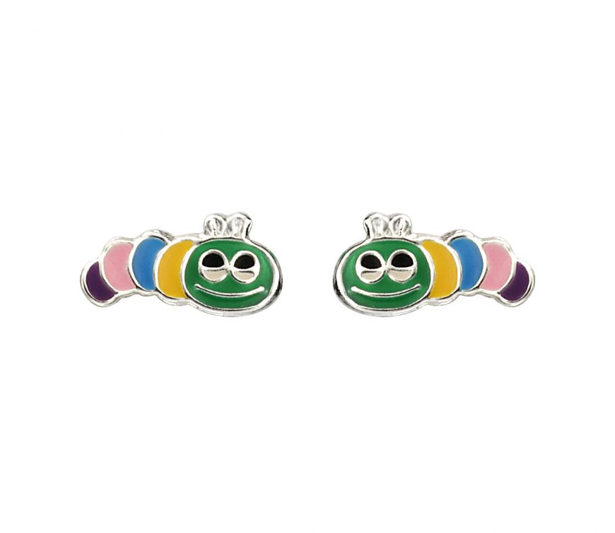 Cheerful Caterpillar Stud Earrings - John Ross Jewellers