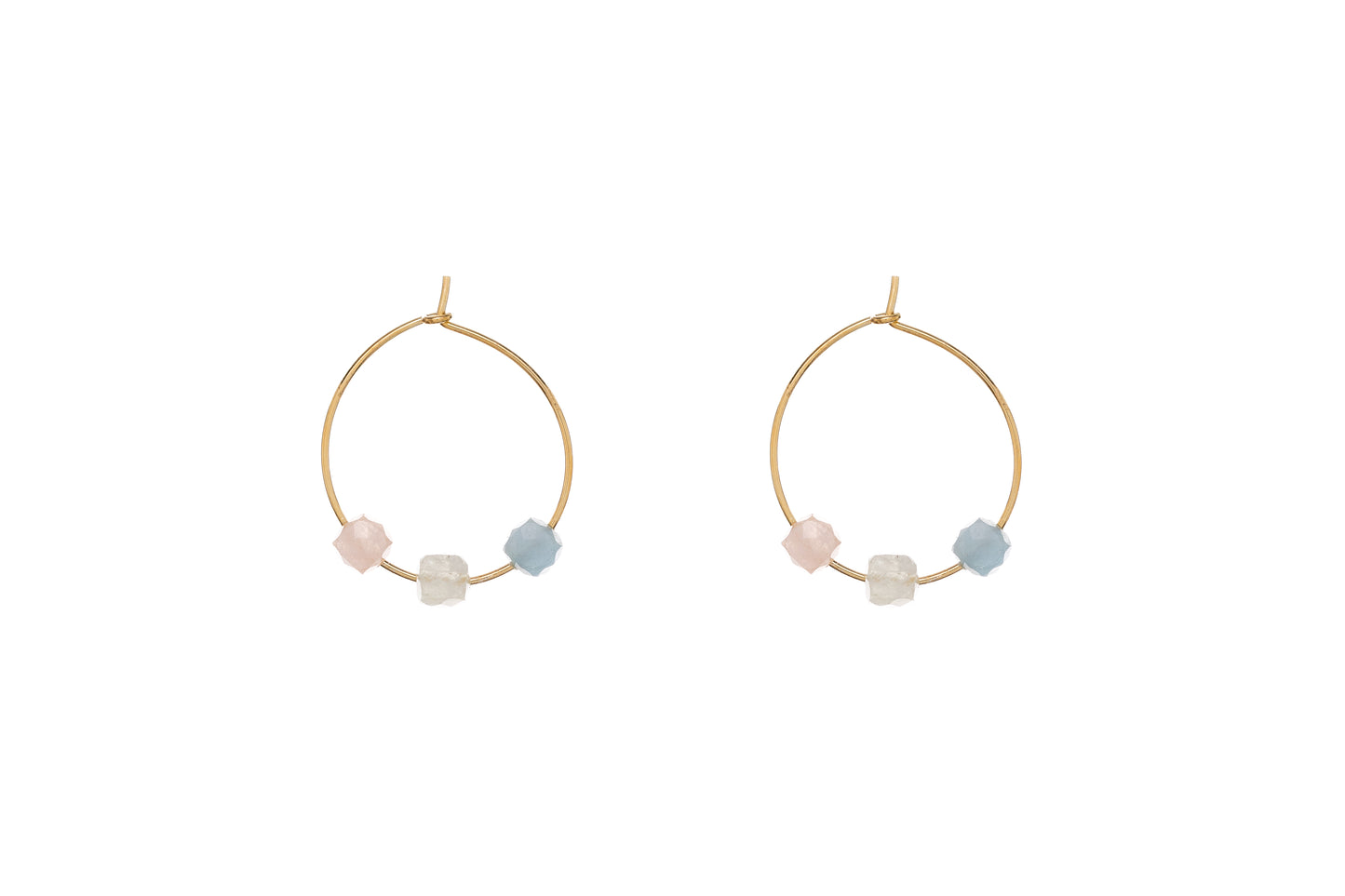 Sunshine Morganite Hoop Earrings | 20mm - John Ross Jewellers