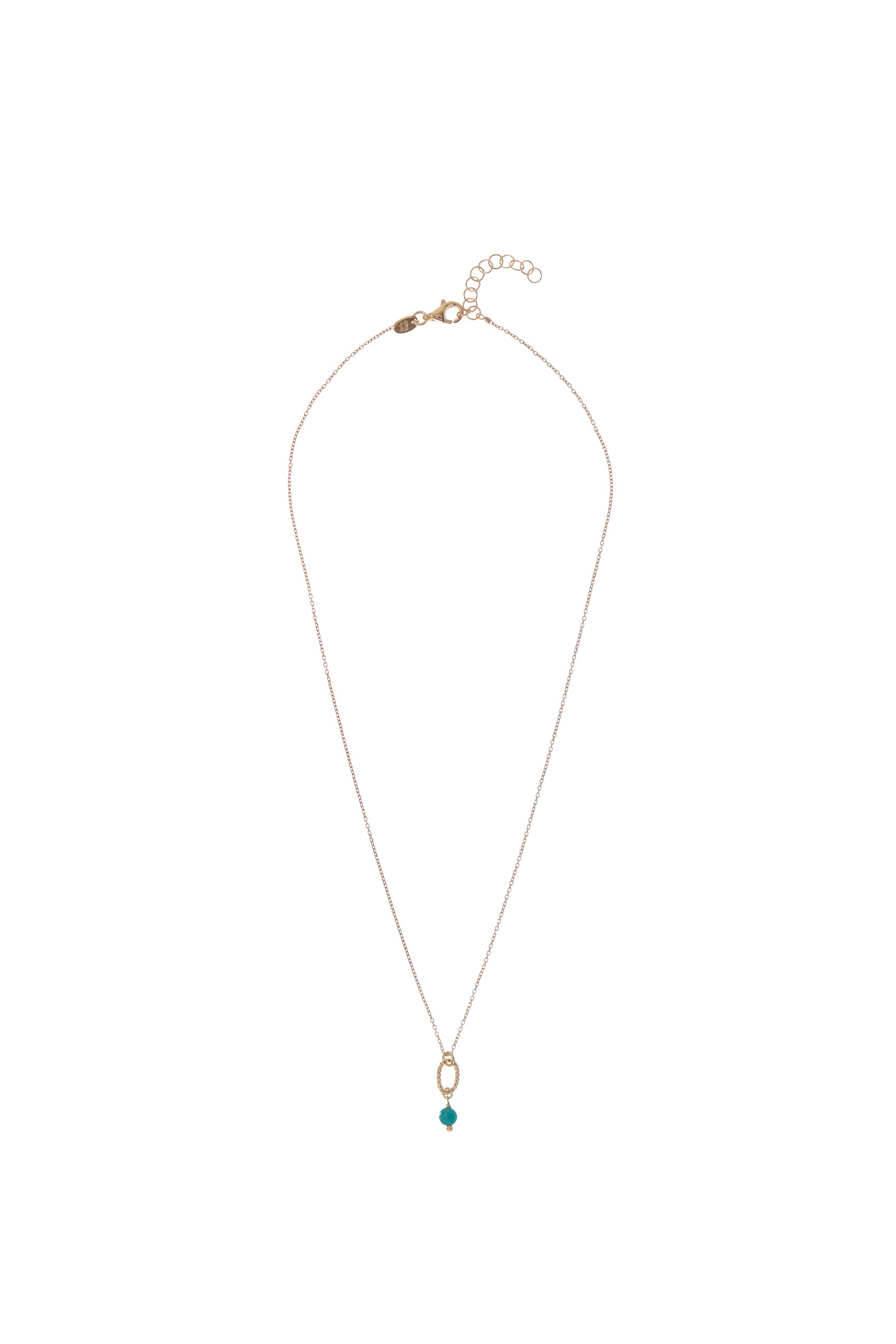 Sunshine Simple Turquoise Charm Necklace - John Ross Jewellers