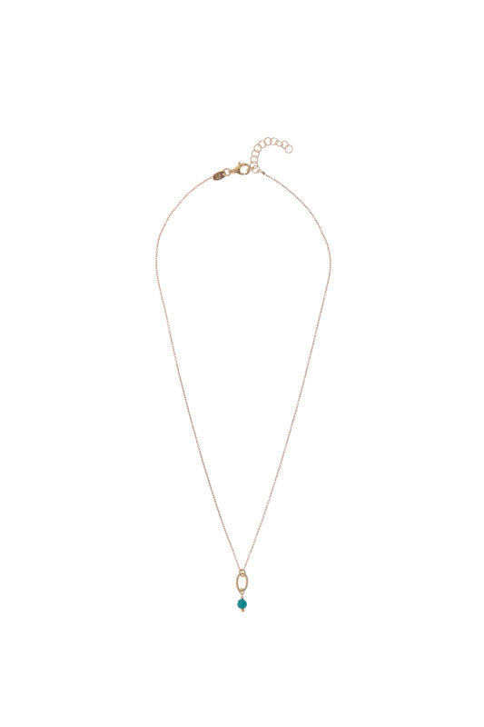 Sunshine Simple Turquoise Charm Necklace - John Ross Jewellers