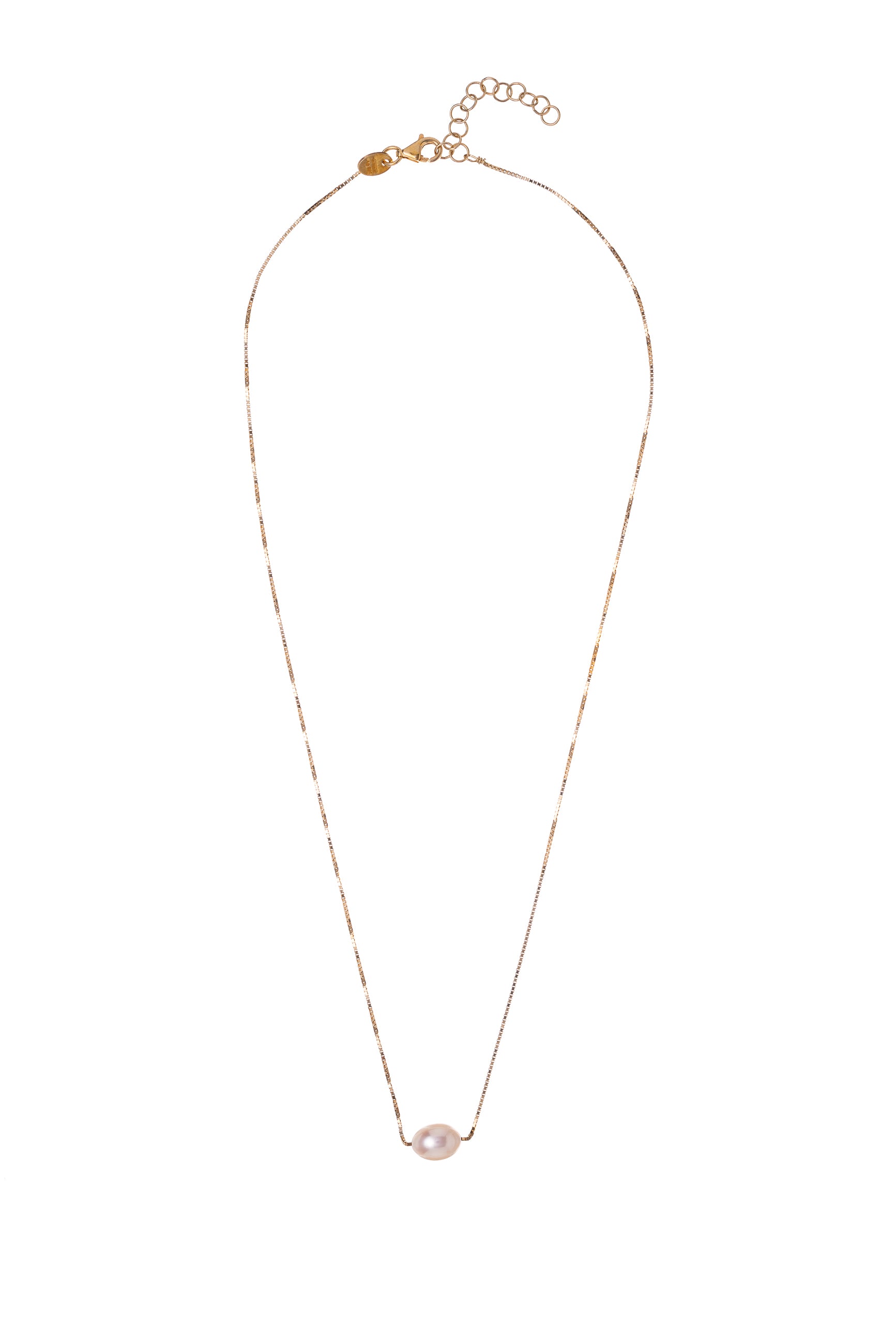 Sunshine Simple Freshwater Pearl Slider Necklace - John Ross Jewellers