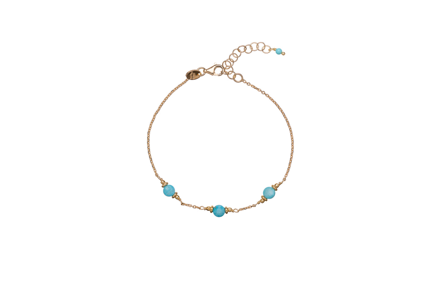 Sunshine Simple Turquoise Nugget Trio Bracelet - John Ross Jewellers