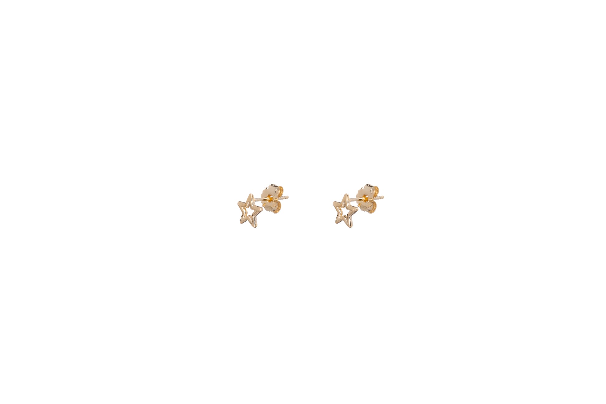 Sunshine Simple Open Star Stud Earrings | 6mm - John Ross Jewellers