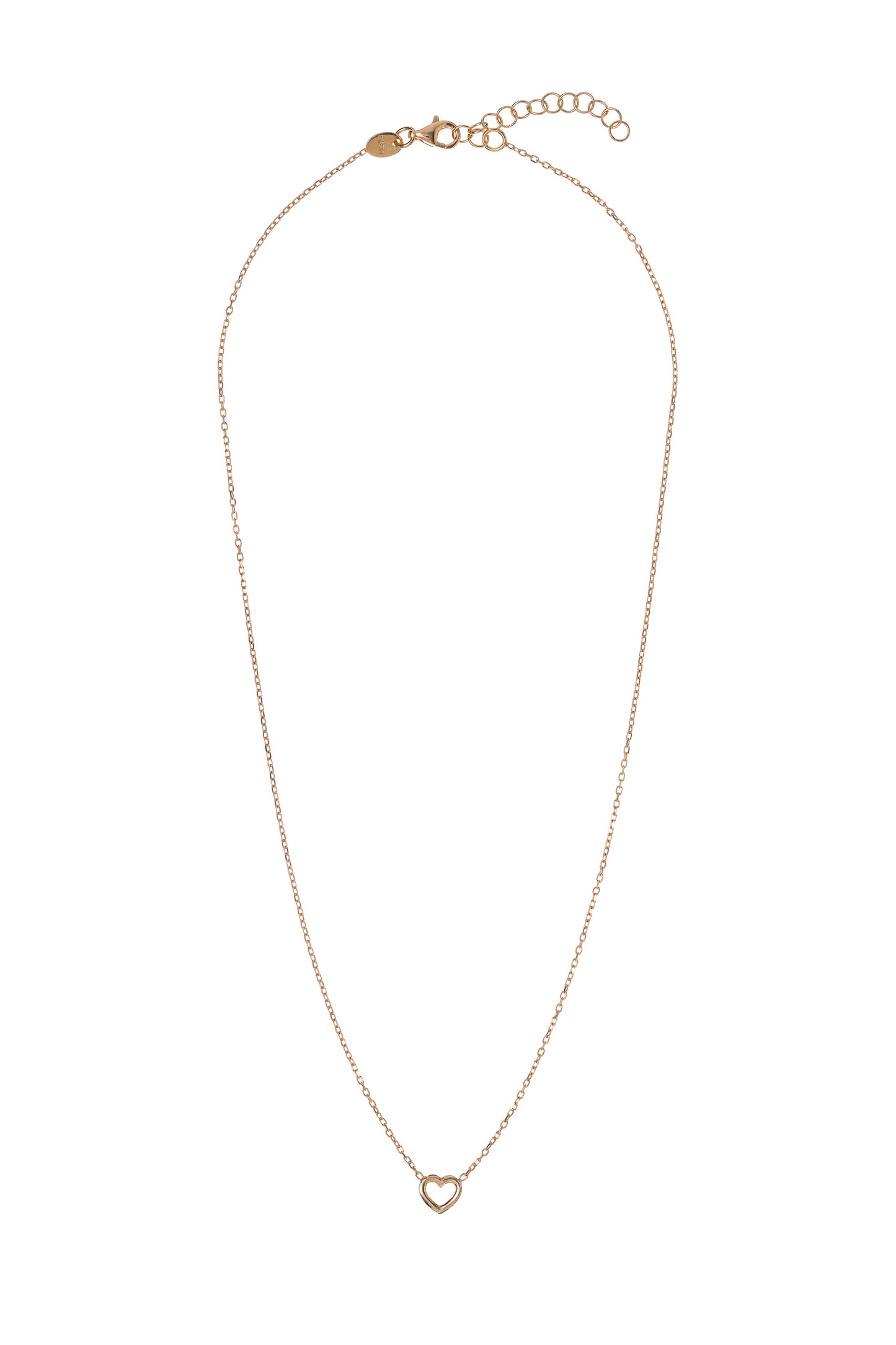 Sunshine Simple Open Heart Necklace - John Ross Jewellers