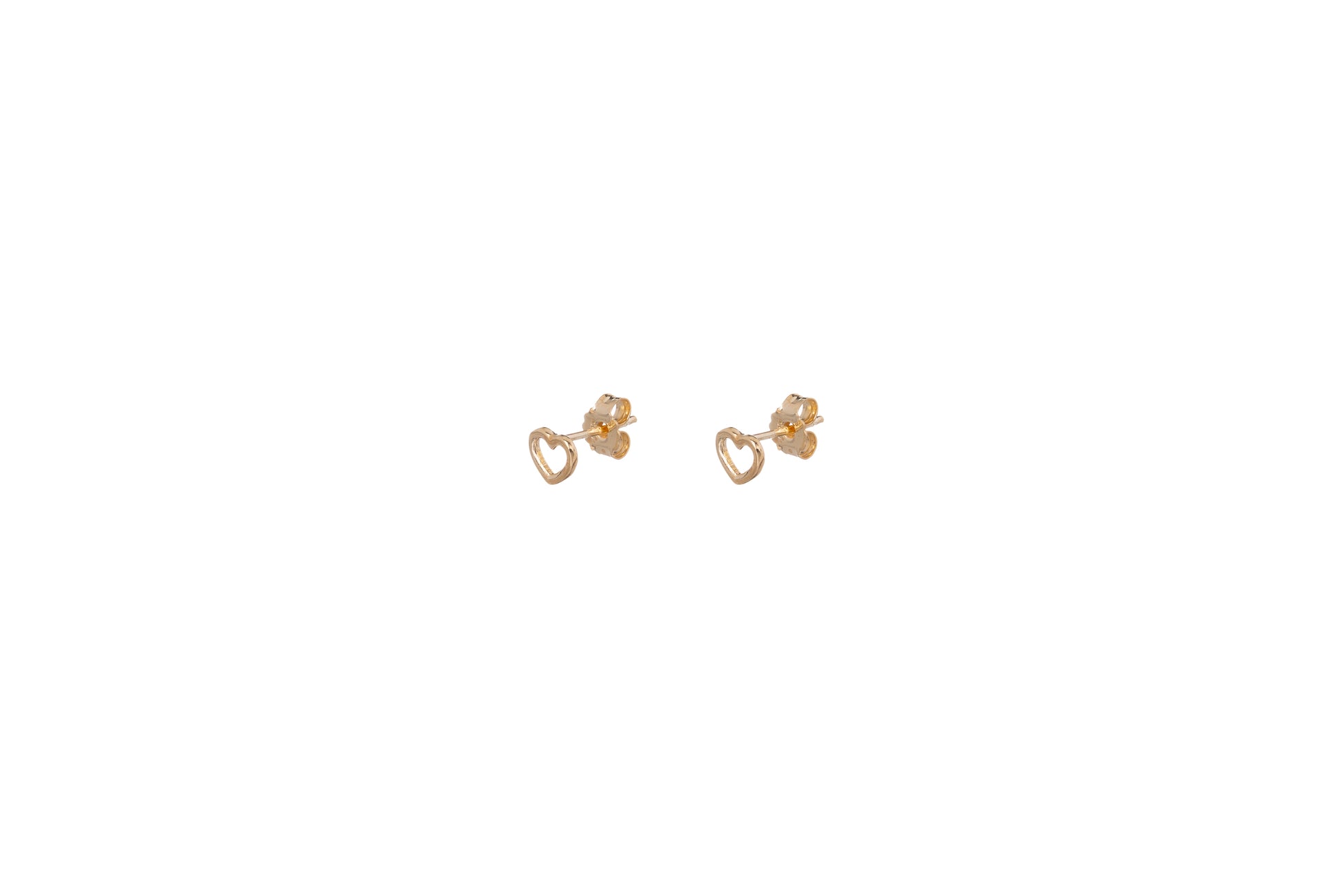 Sunshine Simple Open Heart Stud Earrings | 6mm - John Ross Jewellers