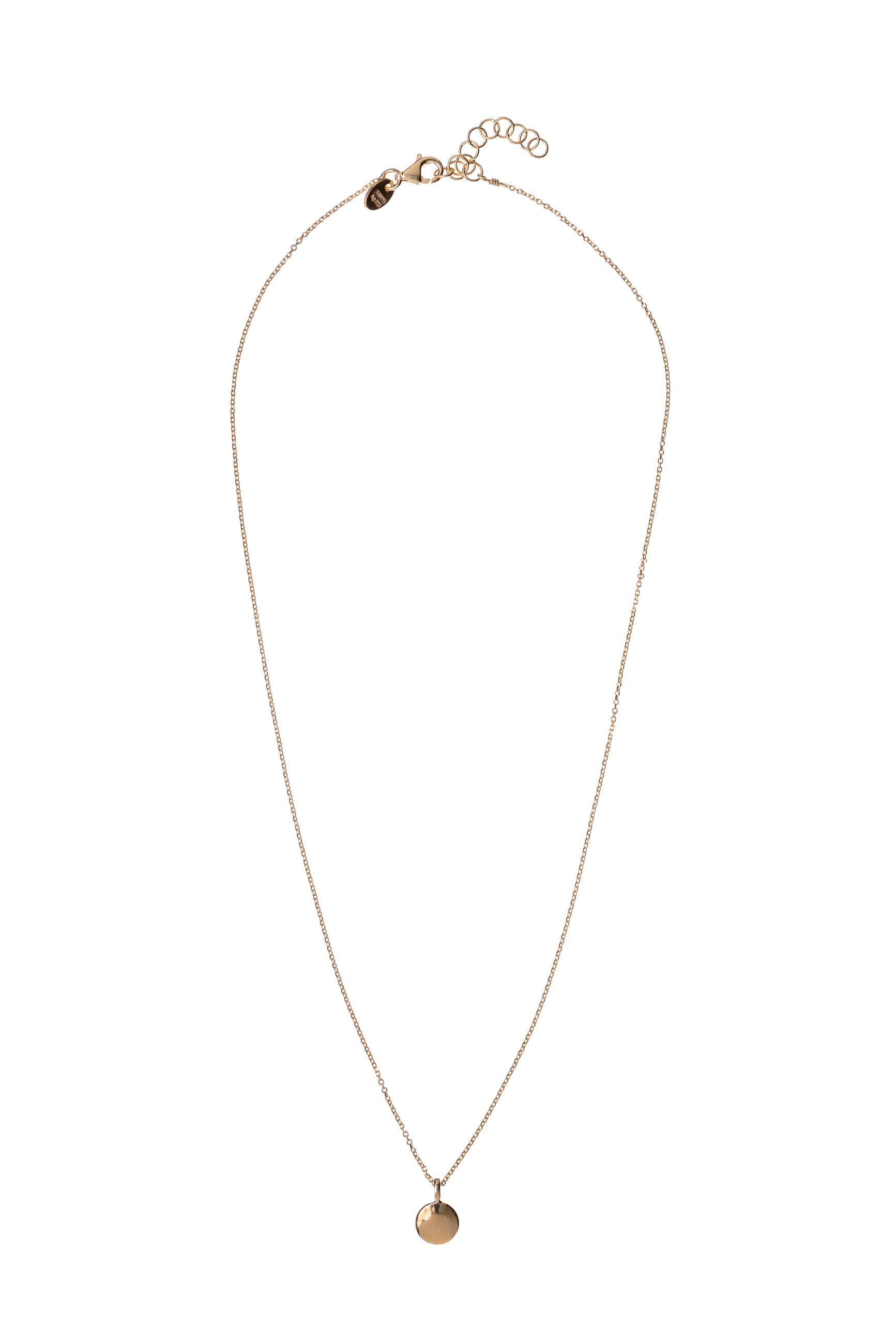 Sunshine Simple Solid Circle Necklace - John Ross Jewellers
