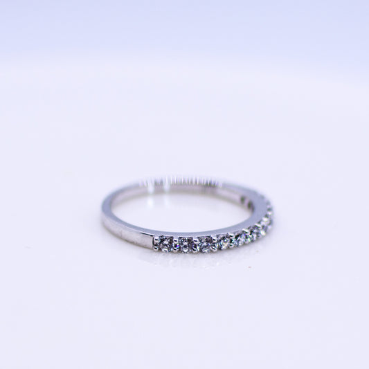 9ct White Gold CZ Eternity Ring - John Ross Jewellers