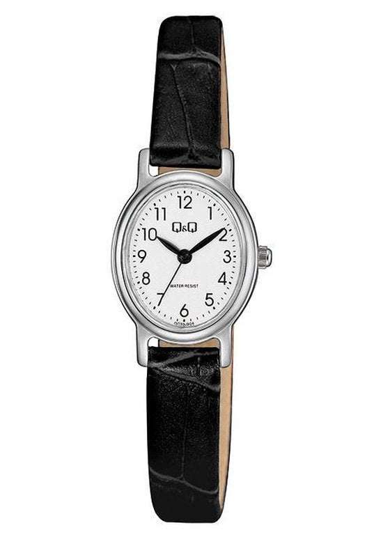 Q&Q Ladies Silver Leather Watch - John Ross Jewellers
