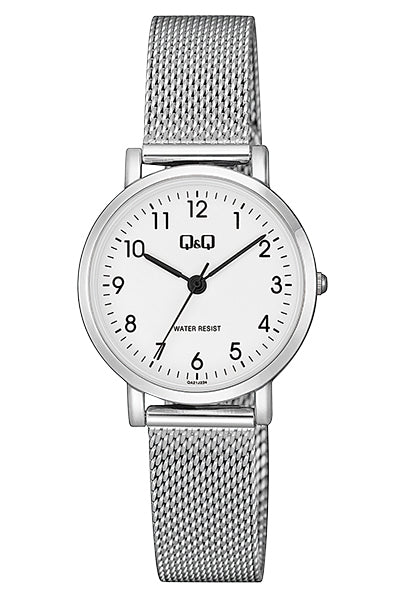 Q&Q Ladies Silver Mesh Watch - John Ross Jewellers