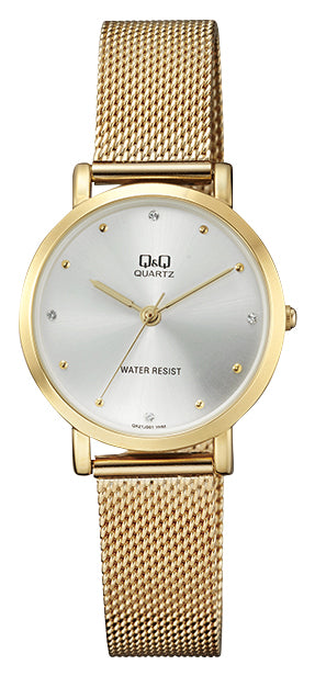Q&Q Ladies Gold Mesh Watch - John Ross Jewellers