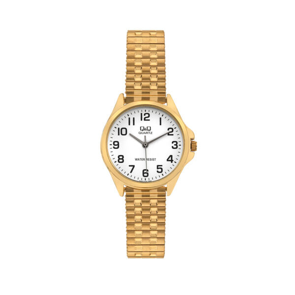 Q&Q Ladies Gold Watch with Expandable Strap - John Ross Jewellers