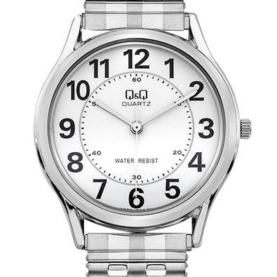 Q&Q Gents Silver Watch with Expandable Watch - John Ross Jewellers
