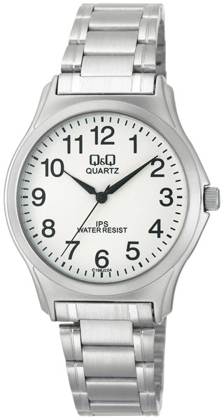 Q&Q Gents Silver Three Link Watch - John Ross Jewellers