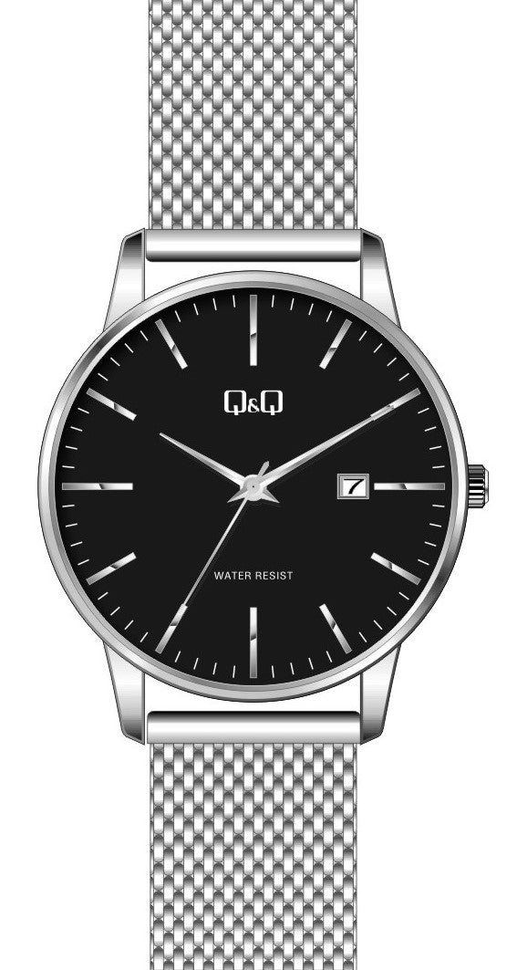 Q&Q Silver Mesh Watch - John Ross Jewellers