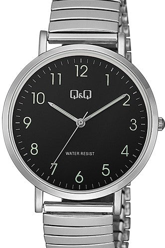 Q&Q Gents Silver Watch with Expandable Strap - John Ross Jewellers