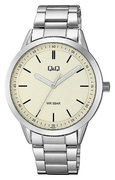 Q&Q Gents Silver Three Link Watch - John Ross Jewellers