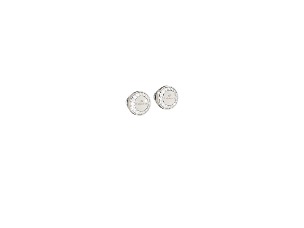 REBECCA Boulevard 10mm Stud Earrings - Silver - John Ross Jewellers