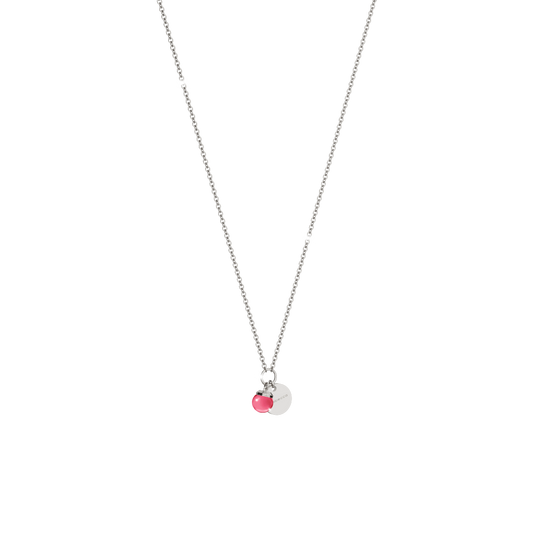 REBECCA Hollywood Stone Necklace - One Stone Cranberry - John Ross Jewellers