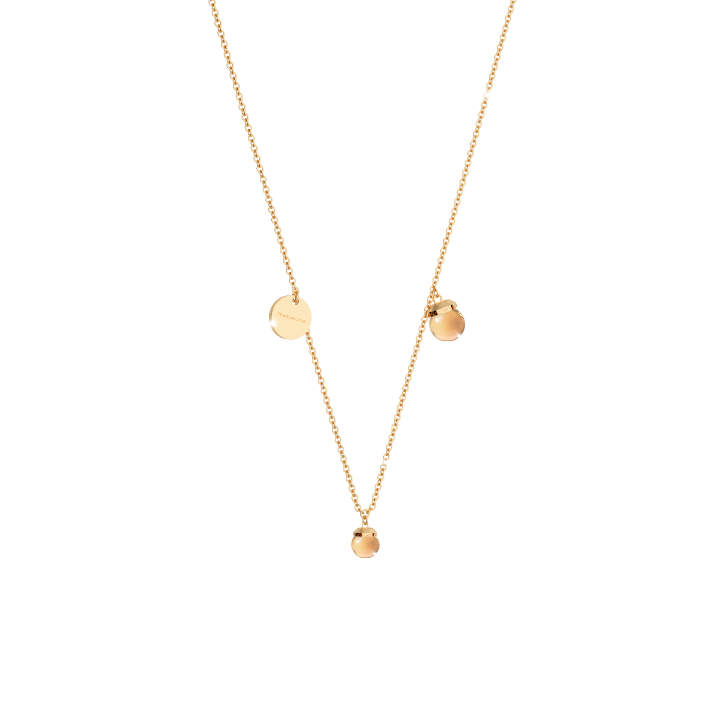 REBECCA Hollywood Stone Necklace - Two Stone Lemonade - John Ross Jewellers