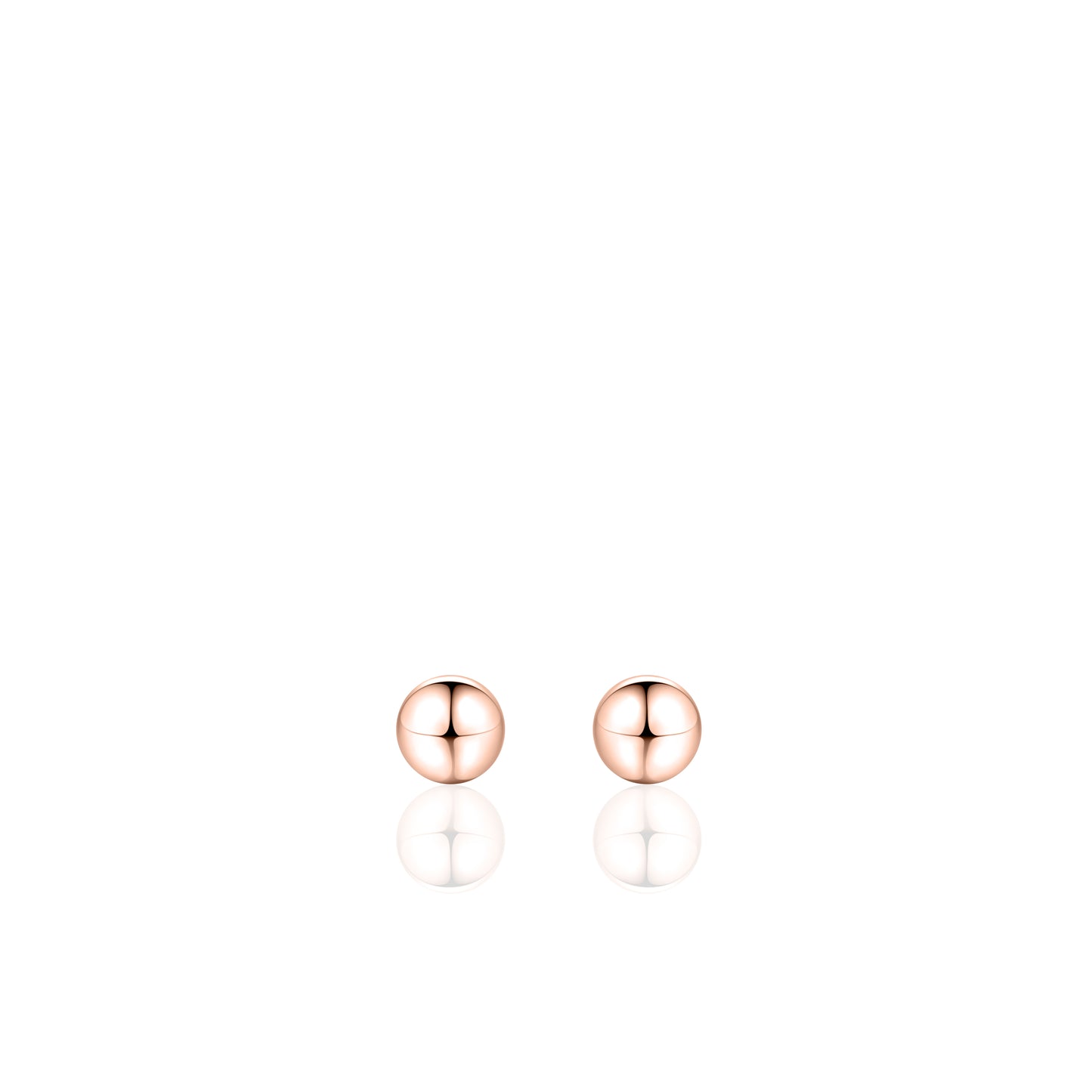 Glitz 5mm Ball Stud Earrings - Rose Gold - John Ross Jewellers
