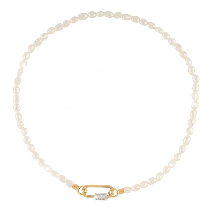 REBECCA Palermo Necklace - Gold & Pearl - John Ross Jewellers