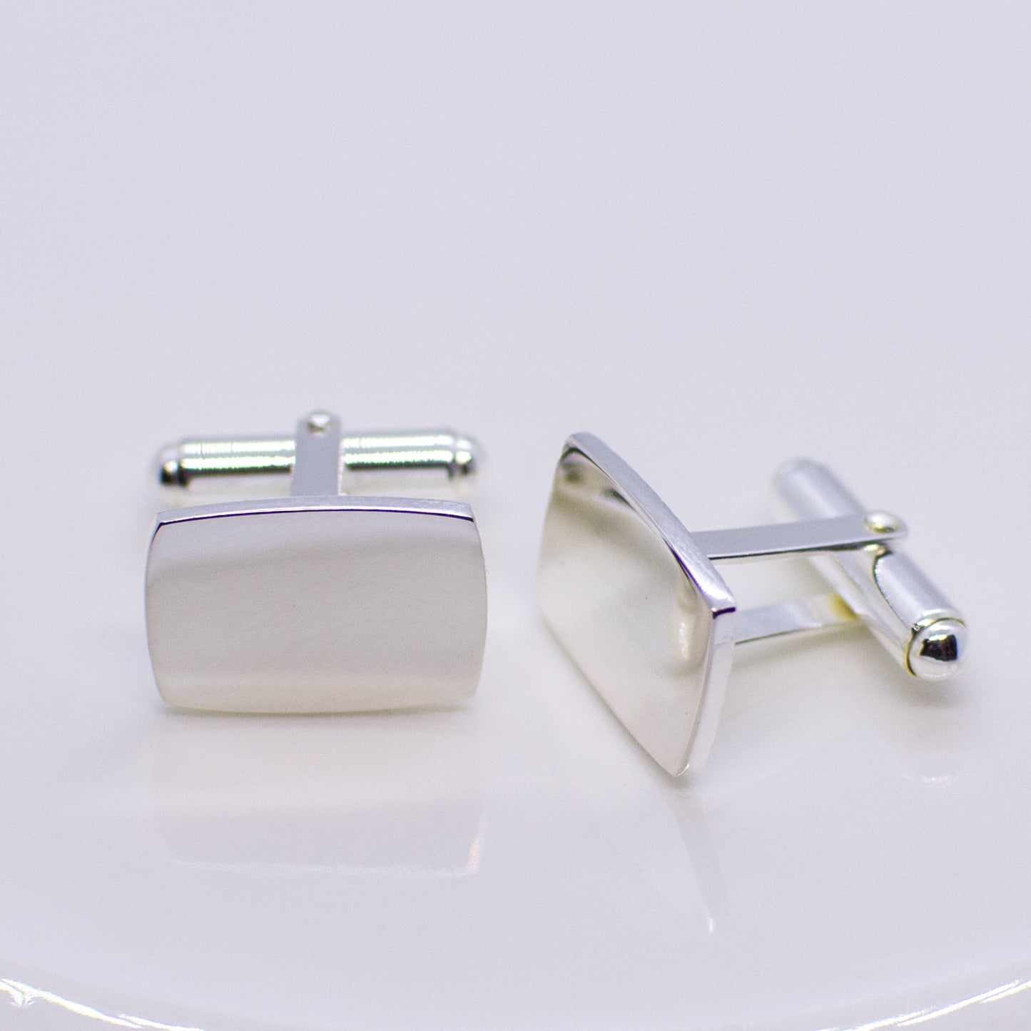 Silver Rectangular Cuff Links | Tonneau - John Ross Jewellers