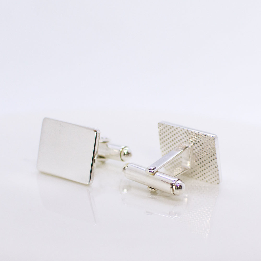 Silver Rectangular Cuff Links - John Ross Jewellers