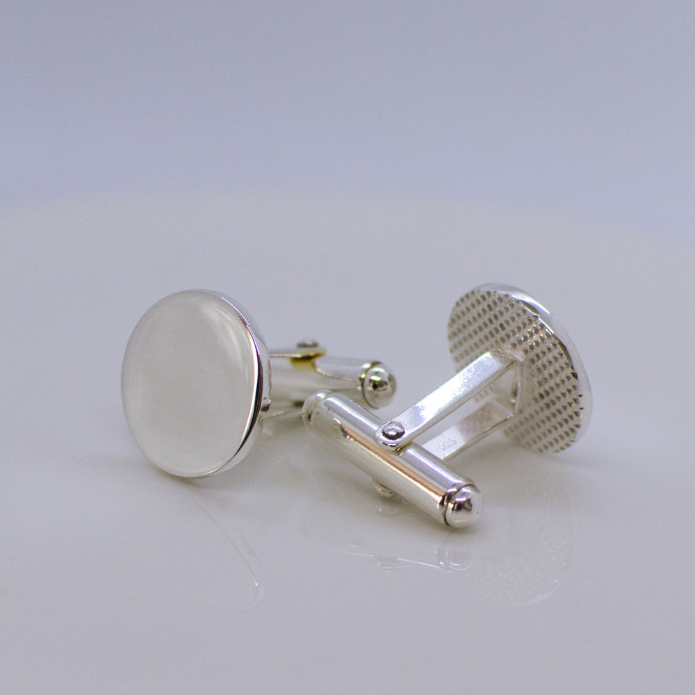 Silver Round Cuff Links - John Ross Jewellers