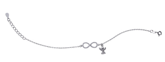Kids Silver CZ Infinity Bracelet - John Ross Jewellers