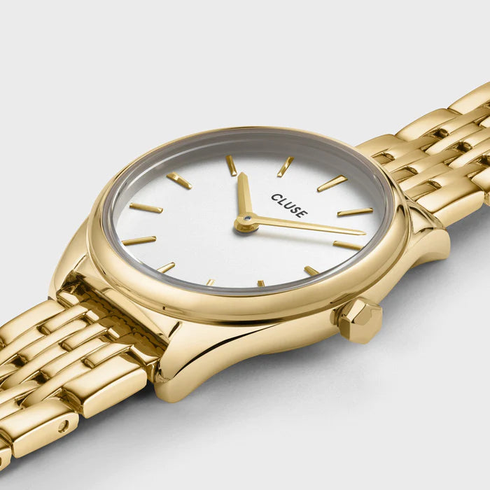 CLUSE Féroce Mini Gold/White - John Ross Jewellers