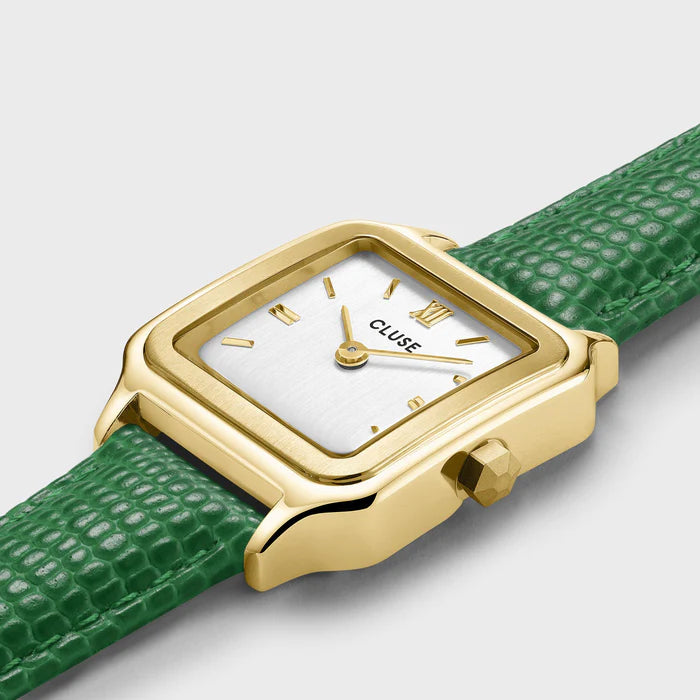 CLUSE Gracieuse Petite Leather Gold/Emerald Green - John Ross Jewellers