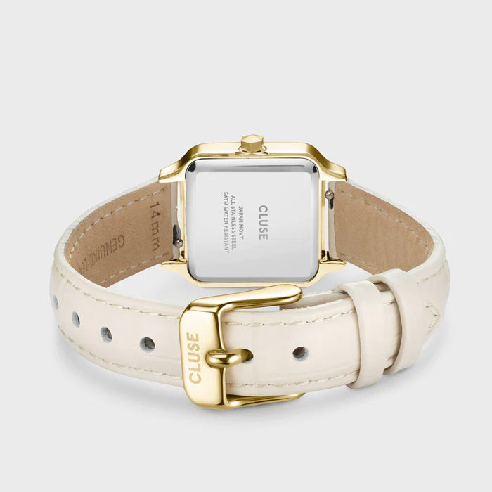 CLUSE Gracieuse Petite Leather Gold/Marshmallow White - John Ross Jewellers