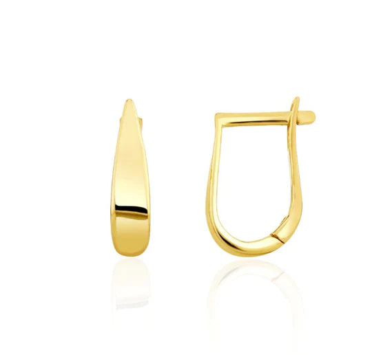 9ct Gold Tapered Hoop Earrings - John Ross Jewellers