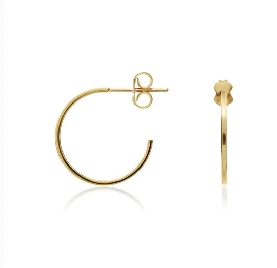 9ct Gold Extra Skinny Hoop Earrings - John Ross Jewellers