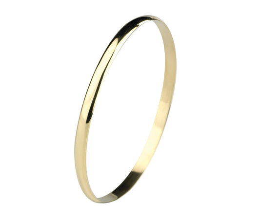 9ct Gold Classic Solid Polished Bangle | Narrow - John Ross Jewellers