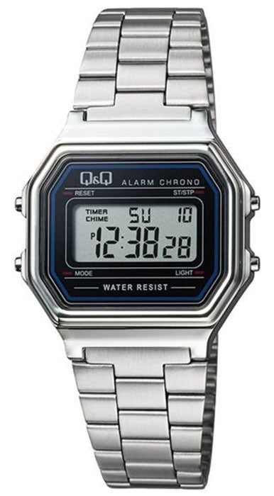 Q&Q Gents Silver Digital Watch - John Ross Jewellers