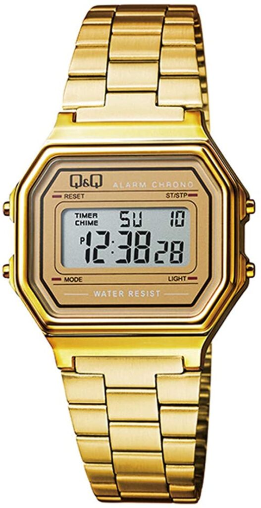 Q&Q Gents Gold Digital Watch - John Ross Jewellers