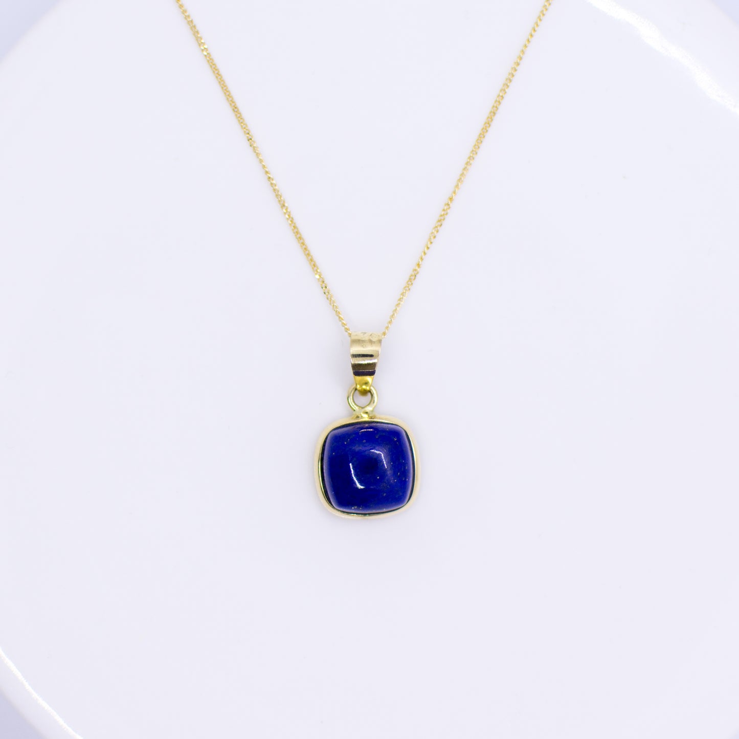 18ct Gold Lapis Lazuli Pendant Necklace - John Ross Jewellers