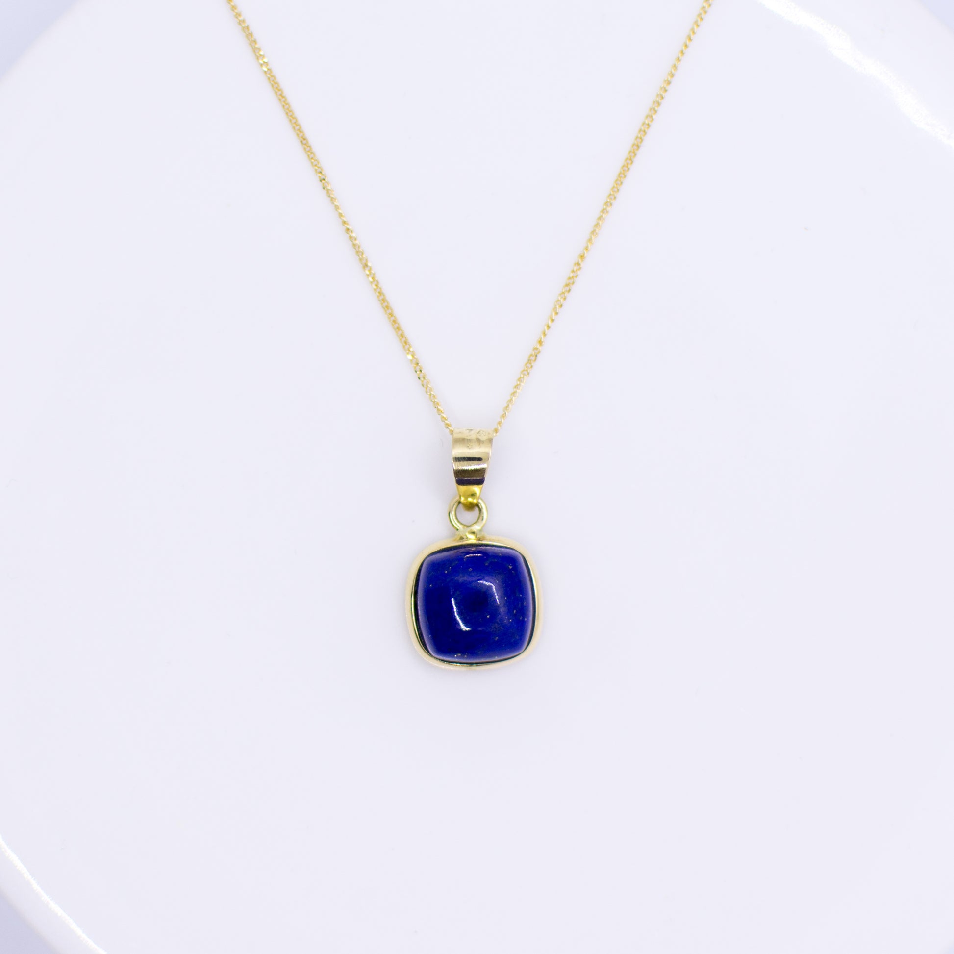 18ct Gold Lapis Lazuli Pendant Necklace - John Ross Jewellers