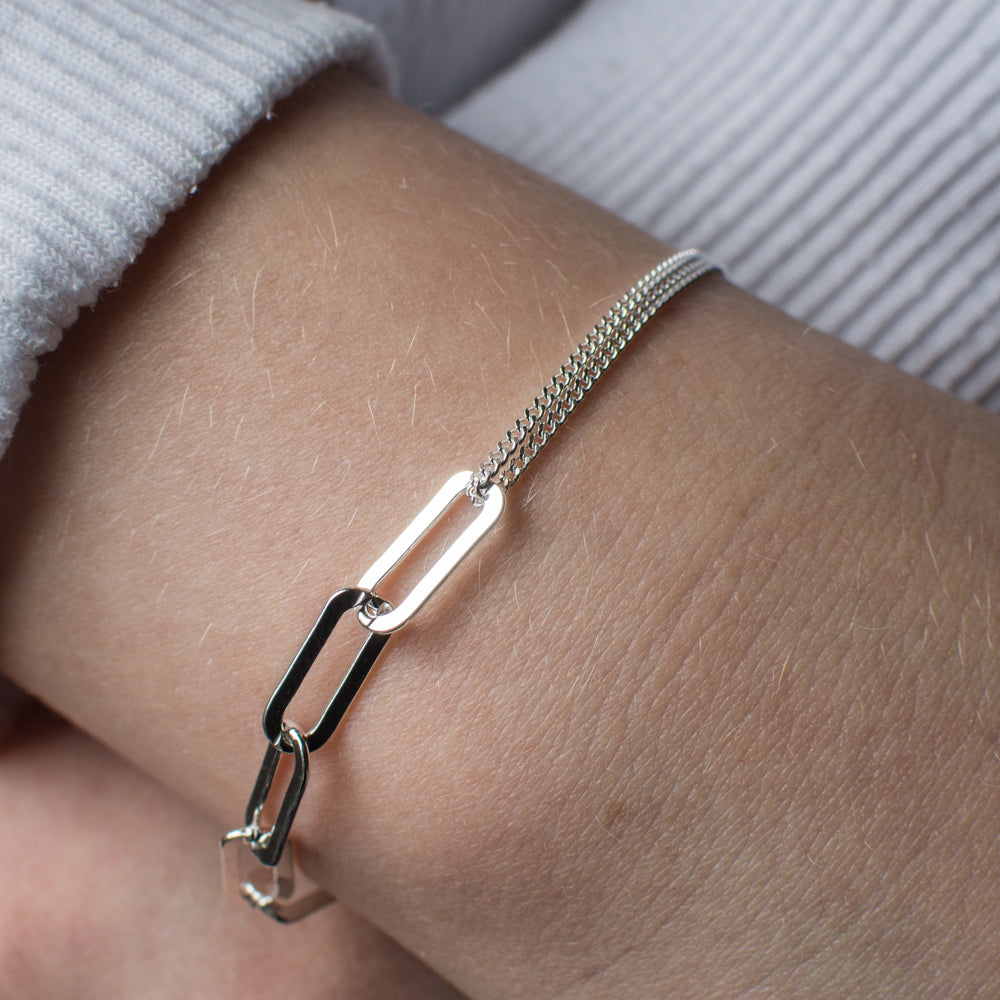 Silver Long Link Bracelet - John Ross Jewellers