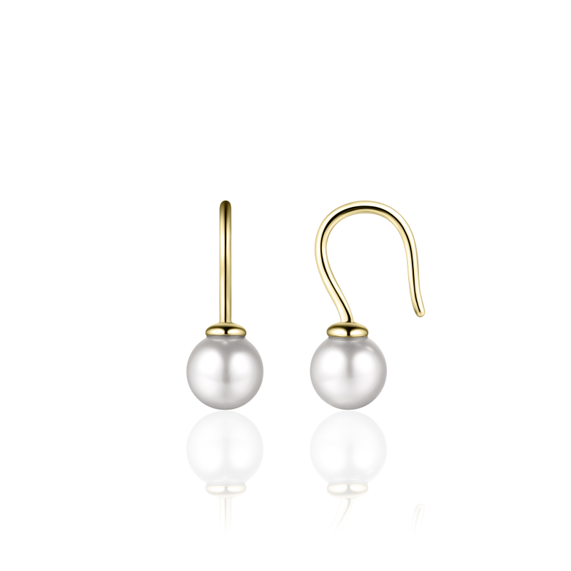 Glitz Pearl Hook Drop Earrings - John Ross Jewellers