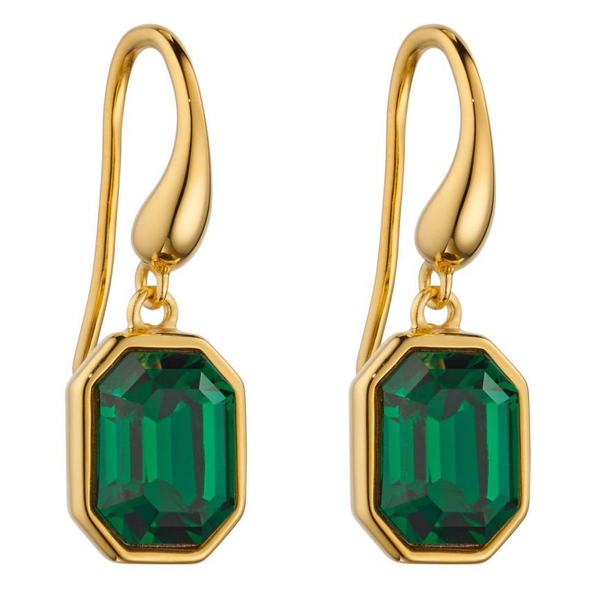 Sunshine Green CZ Drop Earrings - John Ross Jewellers