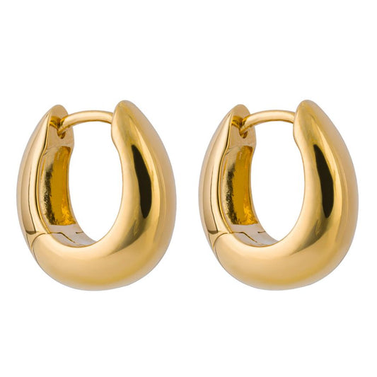 Sunshine Chunky Huggie Hoop Earrings | 15mm - John Ross Jewellers