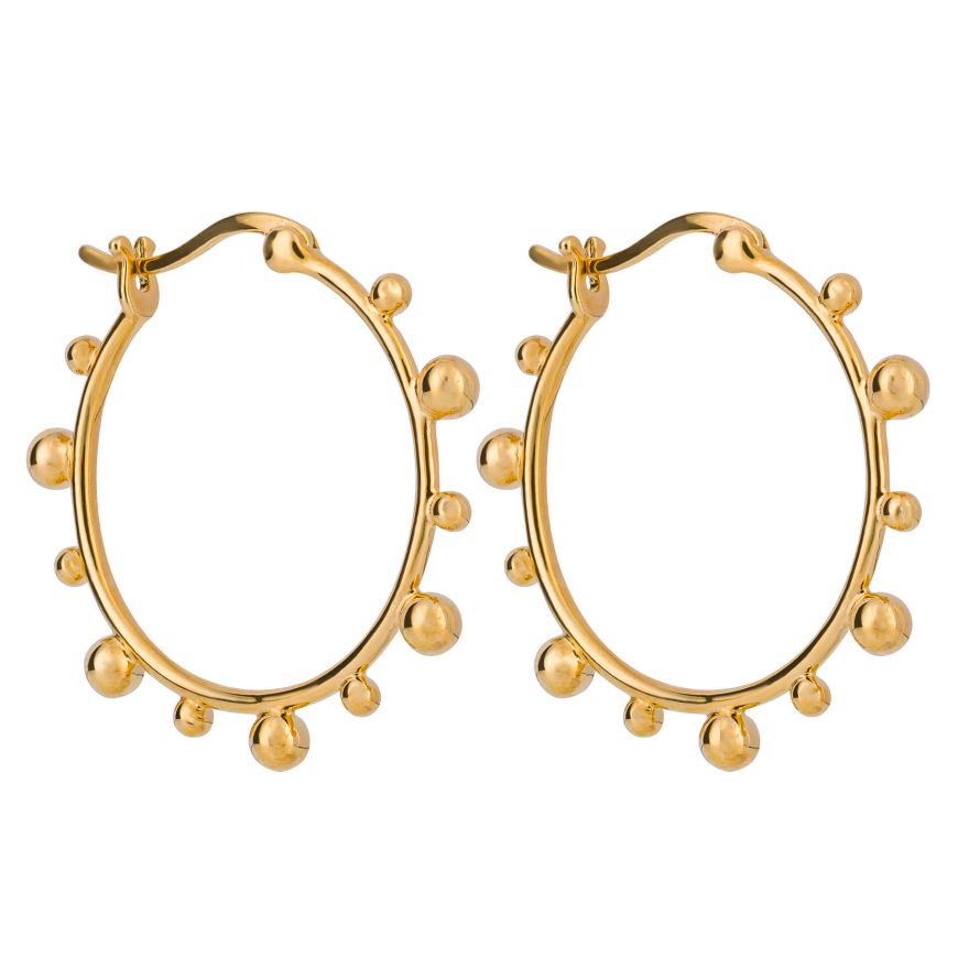 Sunshine Beaded Hoop Earrings | 23mm - John Ross Jewellers