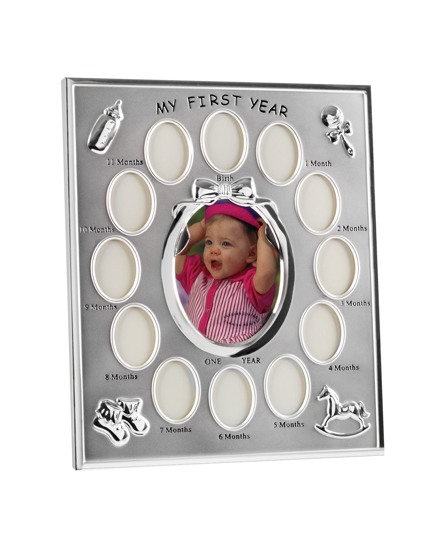 Silver Plated Baby's First Year Photo Frame - John Ross Jewellers