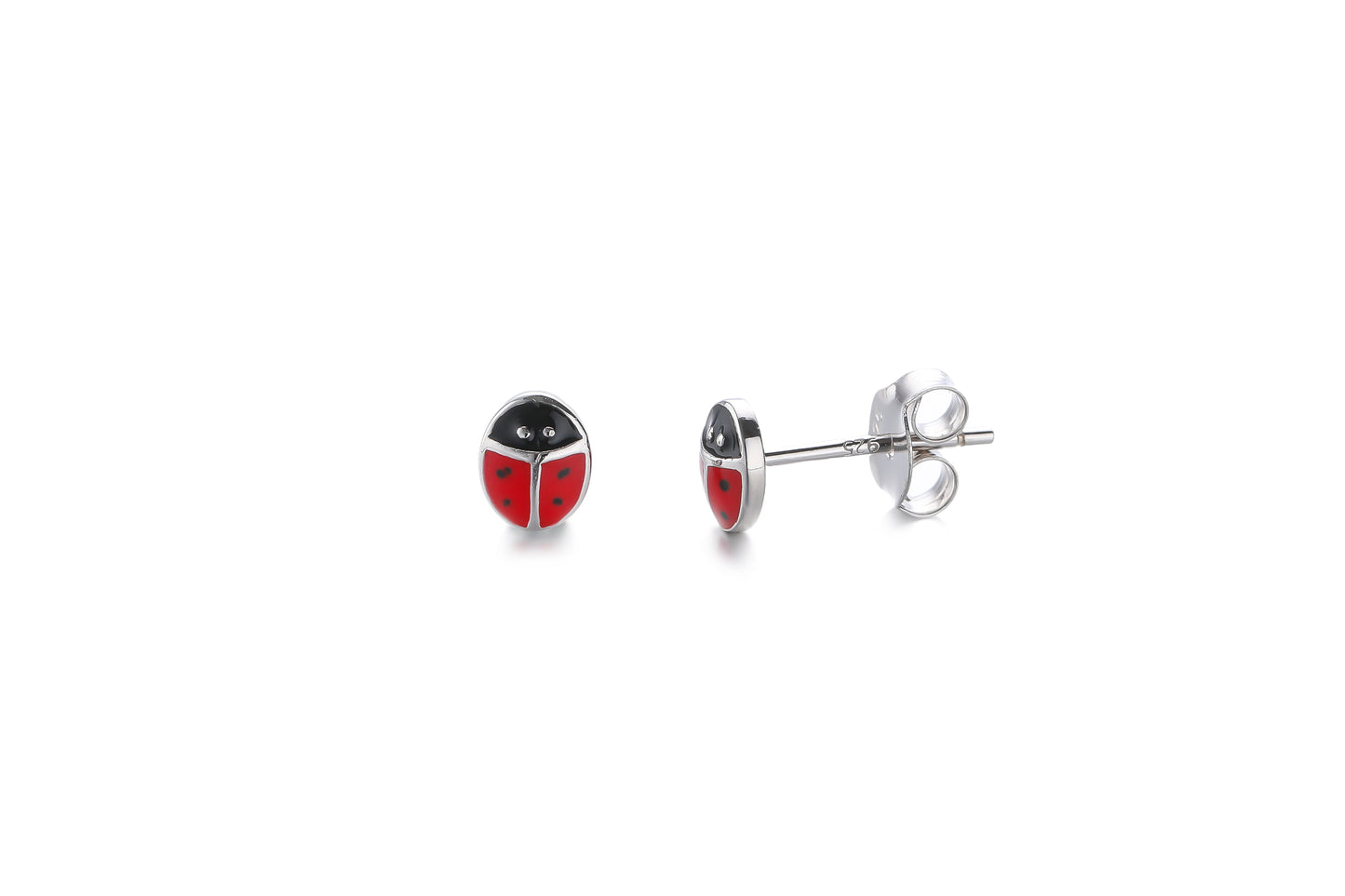 Silver Tiny Ladybird Stud Earrings - John Ross Jewellers