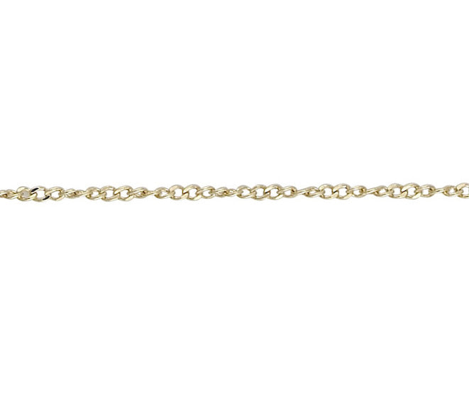 9ct Gold 16 Round Twisted Curb Chain - John Ross Jewellers