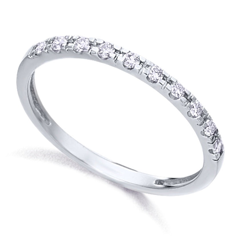 18ct White Gold Diamond Eternity Ring | 0.15ct - John Ross Jewellers