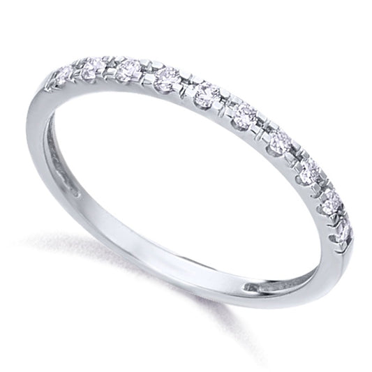 18ct White Gold Diamond Eternity Ring | 0.15ct - John Ross Jewellers